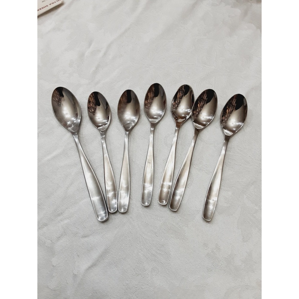 Gourmet Settings GS 18/C Stainless Flatware 6 Teaspoons 1 Oval Serving Spoon